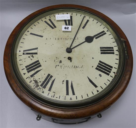 A Guildford railway clock Diameter 34cm
